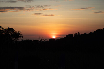 sunset in the mountains