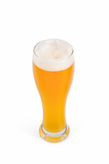 glass of beer isolated, clipping path