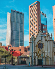 Fototapeta premium Urban landscape of the city of Bogota (Colombia) located in South America