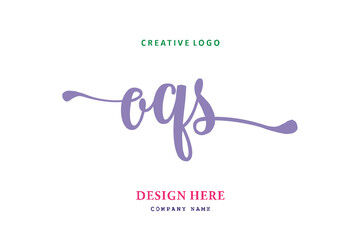 Fototapeta na wymiar OQS lettering logo is simple, easy to understand and authoritative