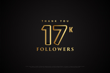 Thank you 17k followers with gold colored border.