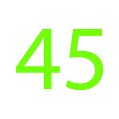 45 NUMBER SIMPLE CLIP ART VECTOR ILLUSTRATION