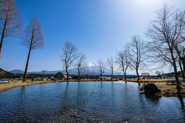 静岡県朝霧高原の富士山が見えるキャンプ場