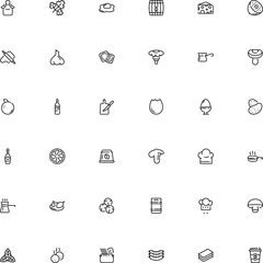 icon vector icon set such as: industry, eggcup, flame, meatball, carbohydrate, lager, metal, machine, garment, scrambled, cheese, waiter, lasagne, crack, super foods, cheddar, fork, segment