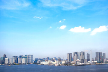 Naklejka premium ビルの立ち並ぶ大都市、東京の都市景観