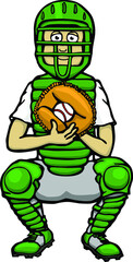 young baseball catcher | baseball player