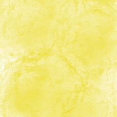 Abstract watercolor textured background yellow paint stains.