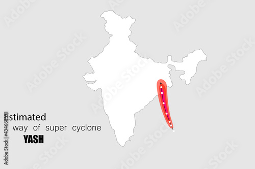 Satellite Image Of Super Cyclone Yash Over The Arabian Sea Way Of The Cyclone Wall Mural Sajid