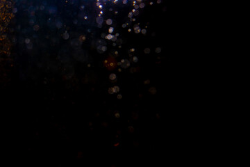 bokeh of lights with black background