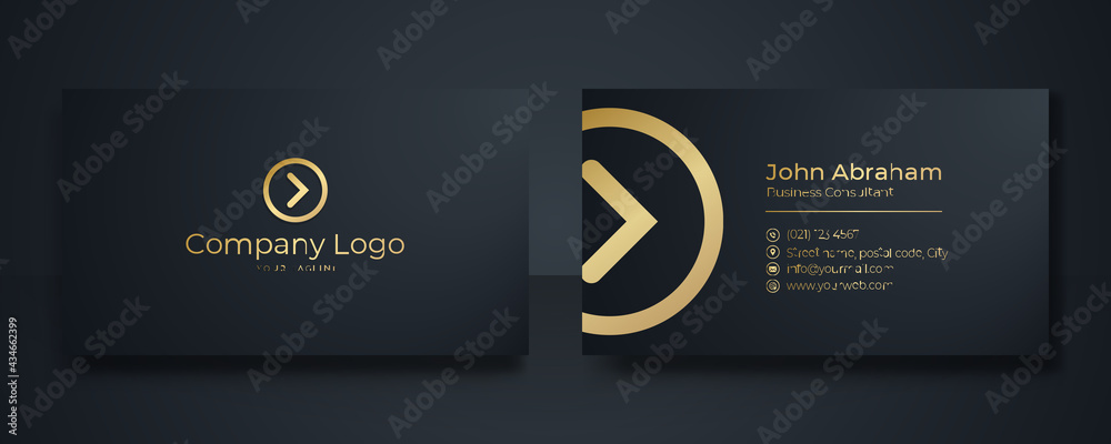 Poster modern business card - creative and clean business card template. luxury business card design templa