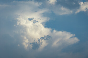 Blue sky background with beautiful clouds