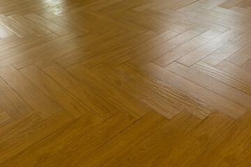 Contrasting patterned wooden floor