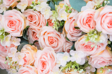 plastic pink rose use for valentine’ day