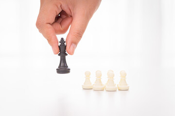 Picture of the chess placement represents business planning