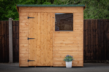 wooden shed