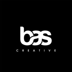BAS Letter Initial Logo Design Template Vector Illustration - obrazy, fototapety, plakaty