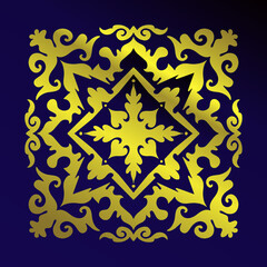 Illustration design, classic golden futuristic pattern. Luxurious design for Turkish and European party and ceremony cards. vector illustration