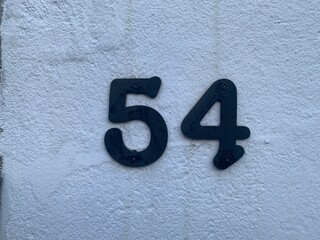 number eight on a wall