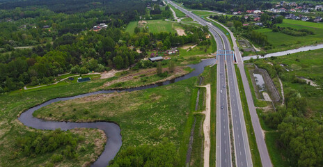 the expressway seen from above