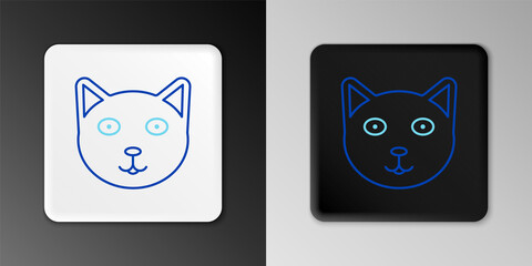 Obraz premium Line Pet icon isolated on grey background. Colorful outline concept. Vector