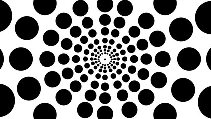 bunch of black circles or dots from small to big 