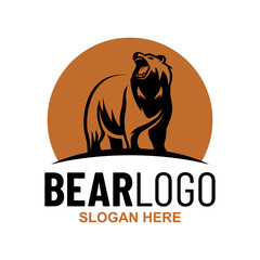Bear Logo Design Template Inspiration, Vector Illustration