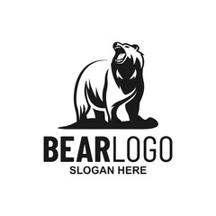 Obraz premium Bear Logo Design Template Inspiration, Vector Illustration
