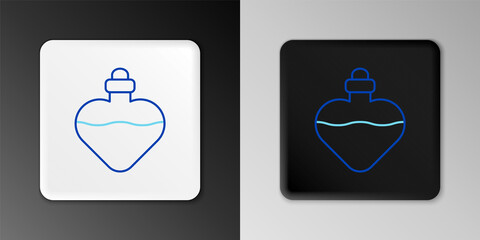 Line Bottle with love potion icon isolated on grey background. Valentines day symbol. Colorful outline concept. Vector