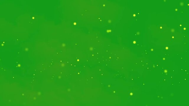 Flying fire particles motion graphics with green screen background