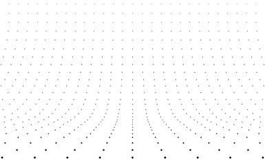 Dots curved background empty in
perspective, vector illustration.