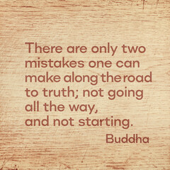 road to truth Buddha wood