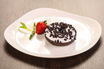 Glaze cundy donut with chocolate