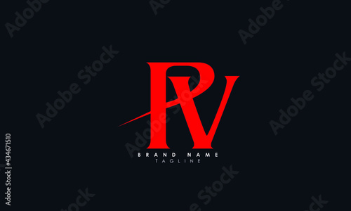 Alphabet Letters Monogram Initials Logo Pv Vp P And V Wall Mural Wallpaper Murals Muhammadrafique