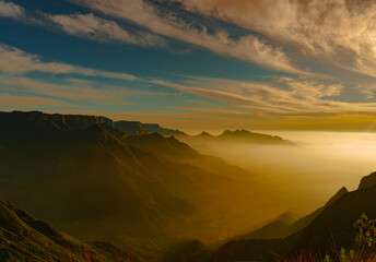 Sunrise in the mountains