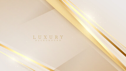 Luxury light brown pastel abstract background with golden lines sparkle. Illustration from vector about modern template design for a sweet and elegant feeling.