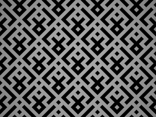 Abstract geometric pattern. A seamless vector background. Black and gray ornament. Graphic modern pattern. Simple lattice graphic design