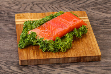 Salmon fillet slice for cooking