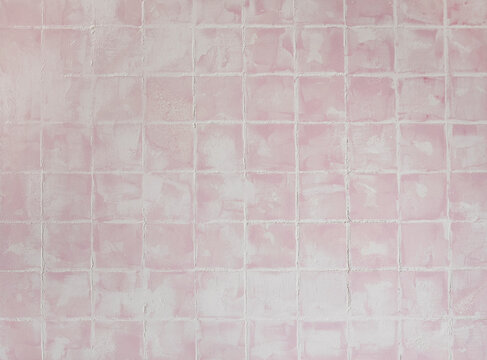 Pink Square Tiled Texture Background