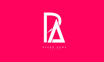 Alphabet letters Initials Monogram logo PA, AP, P and A