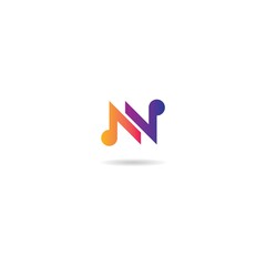 initial n logo design icon inspiration