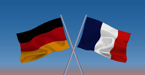 ドイツとフランスの国旗
