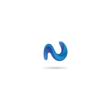 initial n logo design icon inspiration