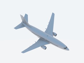 Obraz na płótnie Canvas Commercial Passenger Plane in Air in Sky Aviation Cargo Service