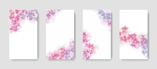 Web banners with abstract alcohol ink background, liquid design, popular trendy texture for social media or brochures, cover design layout for web design, elegant fluid wallpaper graphics 
