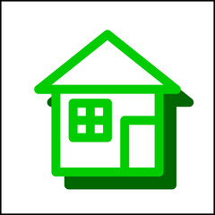 Standard house icon in flat design 06