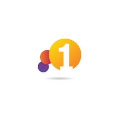 number 1 logo design icon inspiration