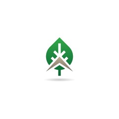 green with roof logo design icon inspiration