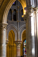 Vue de l'intérieur de la Cathédrale de Lausanne (Canton de Vaud, Suisse)
