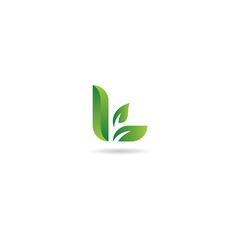 green with letter l logo design icon inspiration
