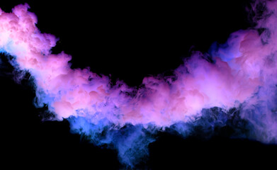 Purple smoke on a black background.